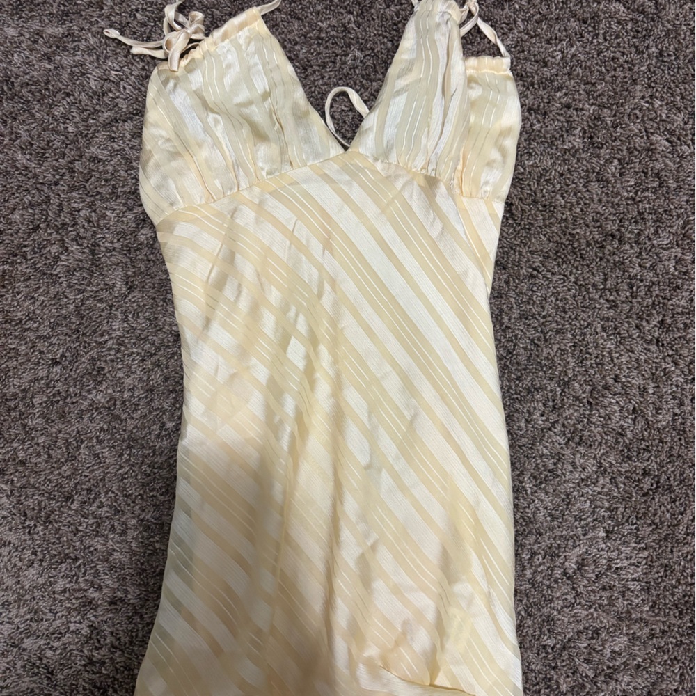 Peppermayo Pale Yellow Remy Mini Dress